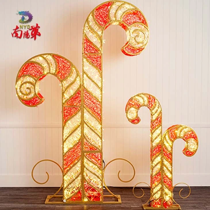 candy cane street lights