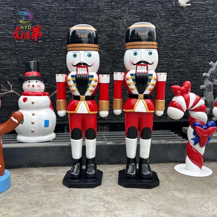 Life Size Fiberglass Nutcracker for Christmas Village