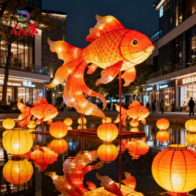 Външни водоустойчиви фенери със златни рибки